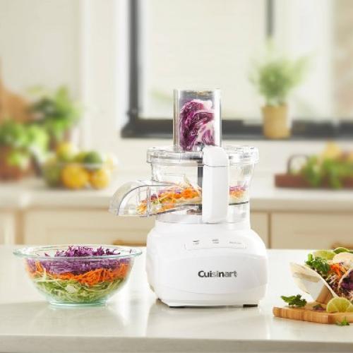 Cuisinart 9 Cups 350W Core Food Processor White FP-9CF: Continuous Feed, Reversible Disc, Dishwasher-Safe Parts