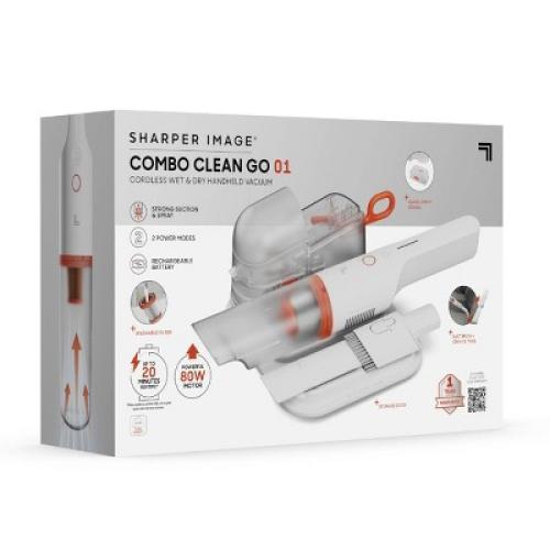 Sharper Image Combo Clean Go 01 Cordless Wet and Dry Handheld Vacuum White❗MAY HAVE MISSING PIECES/NEEDS CLEANING❗