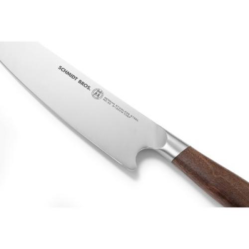 Schmidt Bros Cutlery 14pc Knife Block Set Delta: Stainless Steel Blades, Wood Handles, Includes Sharpener & Steak Knives