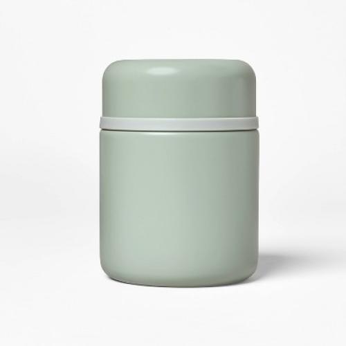 13.5oz Double Walled Stainless Steel Vacuum Food Jar with Spoon Green - Figmint™