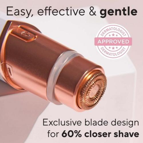 Finishing Touch Flawless Facial Hair Remover Electric Razor for Women - Coral