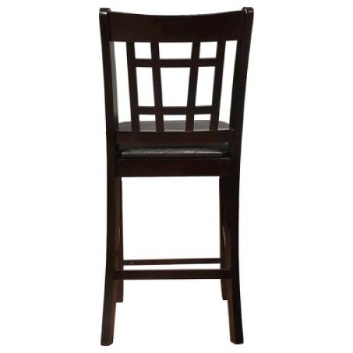 Coaster,Lavon Wood Counter Chair Black and Espresso (Set of 2)