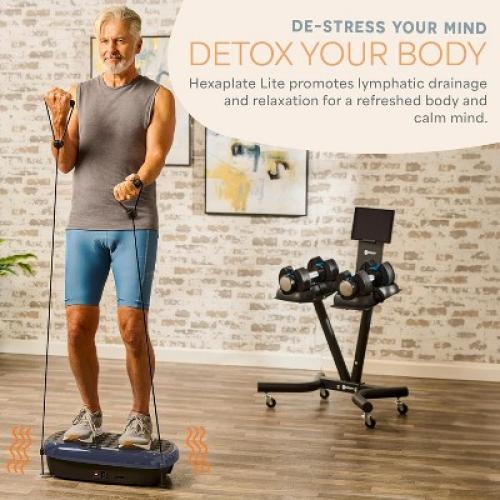 Lifepro HexaPlate Lite Vibration Plate Exercise Machine – Full-Body Vibrating Platform for Weight Loss, Recovery & Home Fitness Training