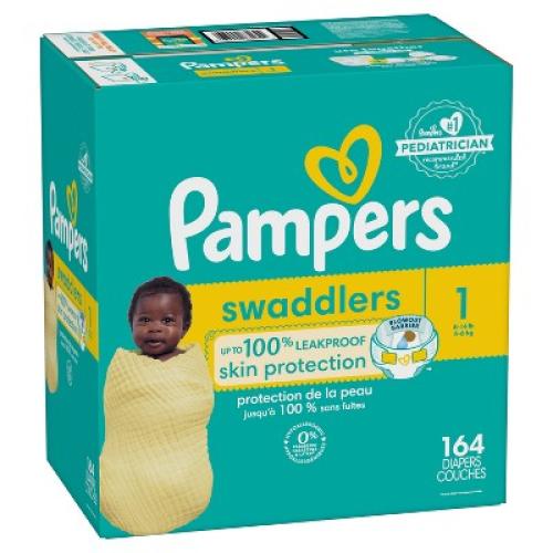 Pampers Swaddlers Active Baby Diapers Enormous Pack - Size 1 - 164ct
