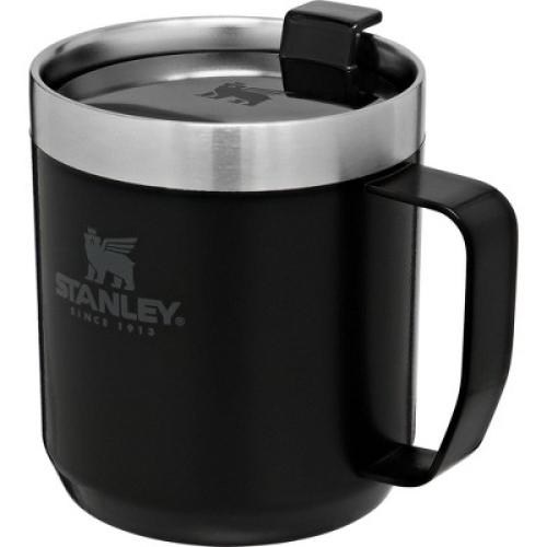 Stanley 12 oz Stainless Steel Classic Legendary Mug Black 2.0: Dishwasher-Safe, Portable Drinkware for Hot & Cold Beverages