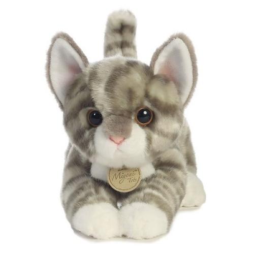 Aurora Miyoni Tots 9 Grey Tabby Kitten Grey Stuffed Animal
