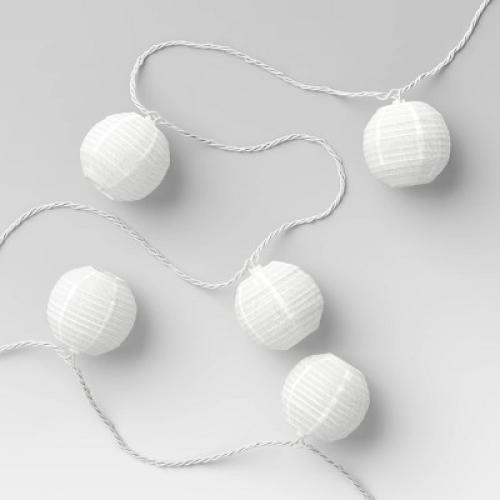 10ct LED Mini Indoor Outdoor Lantern String Lights Clear Bulbs with White Wire - Threshold™