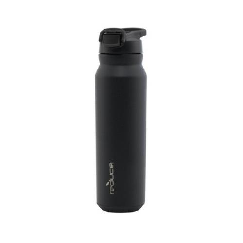 Reduce 32oz Hydrate Pro Vacuum Insulated Stainless Steel Water Bottle Black: Straw  Flip-Top Lid
