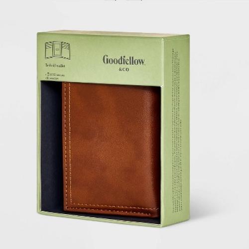 Men's RFID Trifold Wallet - Goodfellow & Co™ Brown