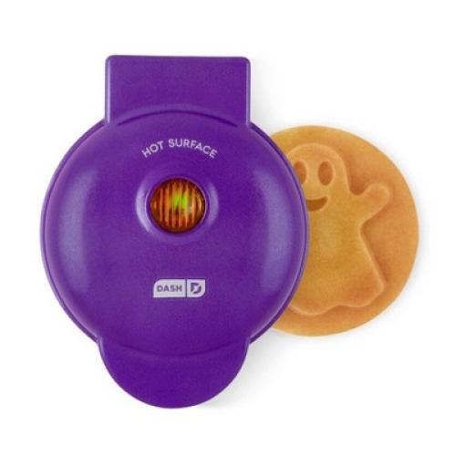 Dash Ghost Nonstick Mini Nonstick Waffle Maker Purple - Halloween