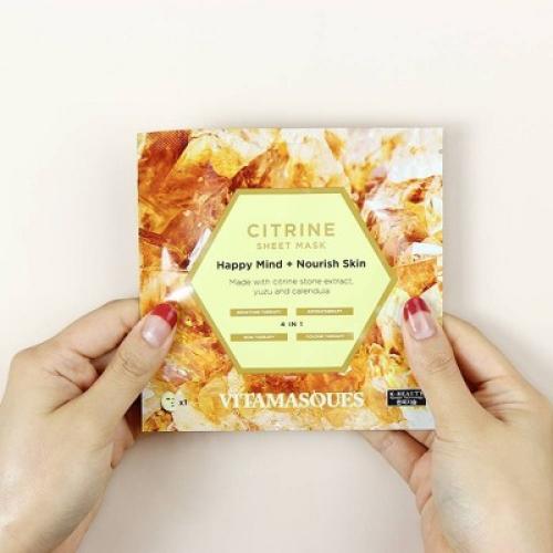 Vitamasques Citrine Gemstone Sheet Mask - 0.74 fl oz