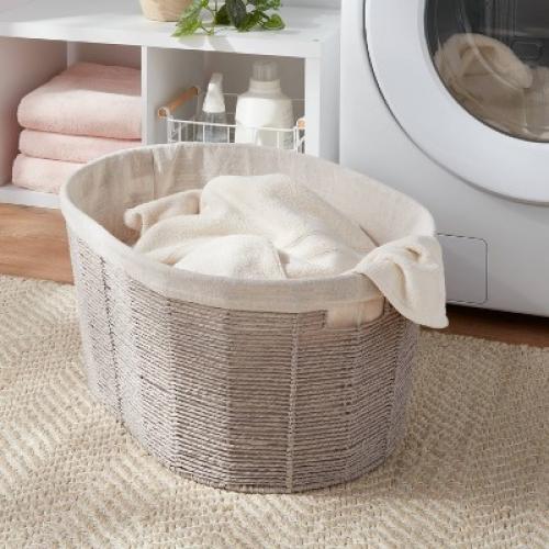 Twisted Paper Rope Oval Laundry Basket - Brightroom™
