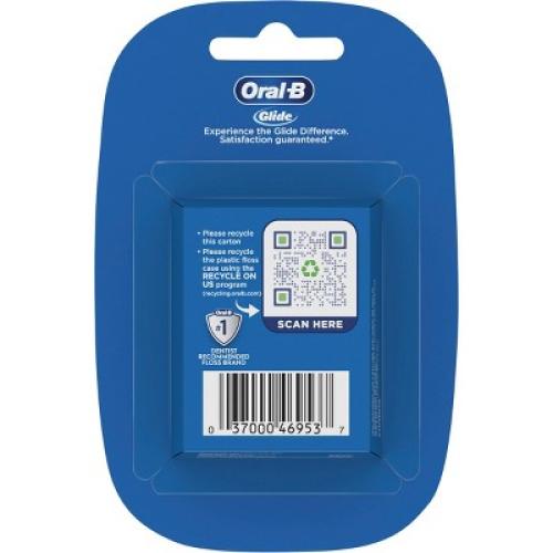 2pk Oral-B Glide Healthy Gums Unflavored Dental Floss, Smooth, Strong, Shred Resistant 50m