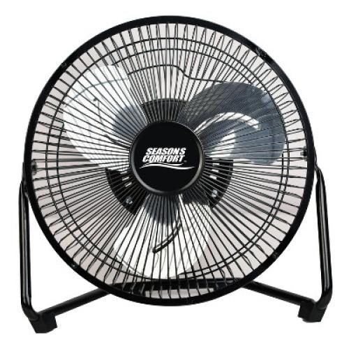 Seasons Comfort™ 9-In. 3-Speed High-Velocity Heavy-Duty Floor Fan, FHV09, Black, Size: 9 In.