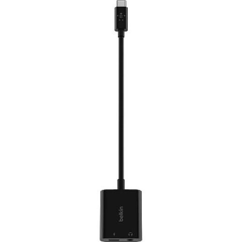 Belkin RockStar 3.5mm Audio with USB-C Charge Adaptor Included Black, NPA004btBK