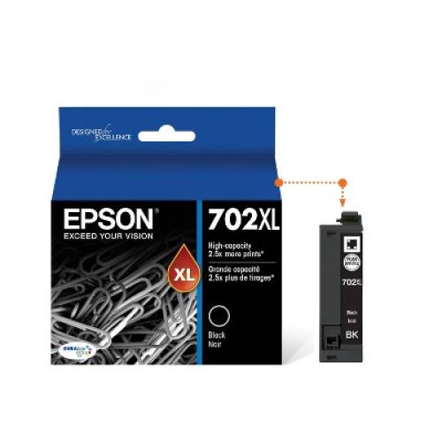 Epson 702XL Single Ink Cartridge - Black (T702XL120-CP)