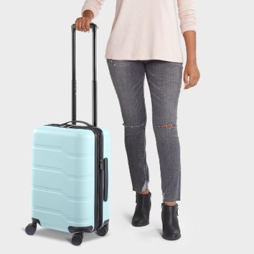 Hardside Carry On Suitcase Muddy Aqua - Open Story
