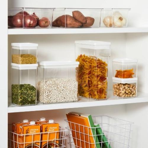 8W X 4D X 8H Plastic Food Storage Container Clear - Brightroom™