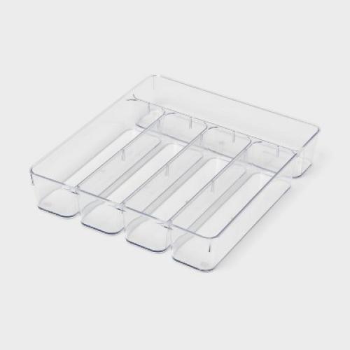 5 Compartment Plastic Drawer Flatware Organizer - Brightroom™