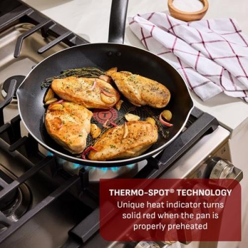 T-fal 2pc Frying Pan Set, Simply Cook Nonstick Cookware Black