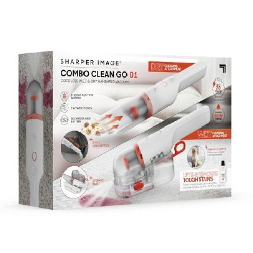 Sharper Image Combo Clean Go 01 Cordless Wet and Dry Handheld Vacuum White❗MAY HAVE MISSING PIECES/NEEDS CLEANING❗