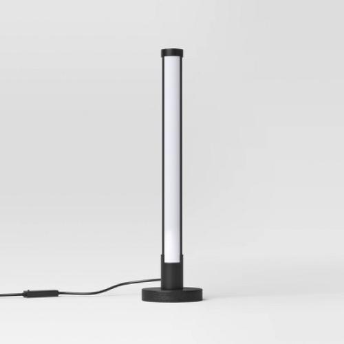 Wall Washer Table Lamp with Color Changing Lights and Remote (Includes LED Light Bulb) Black - Room Essentials™: Modern Stick Design