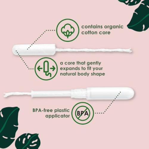 L . Organic Cotton Full Size Tampons - Regular - 30ct