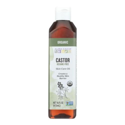 Aura Cacia Organic Castor Skin Care Oil - 16 fz
