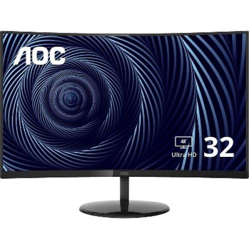 AOC CU32V3-B 32 3840 x 2160 60Hz Curved UHD Monitor - Certified Refurbished
