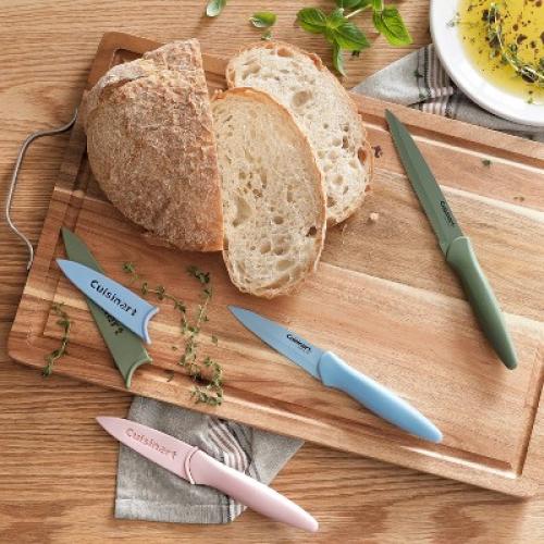 Cuisinart Advantage 6pc Nonstick Utility and Paring Knife Set with Blade Guards Blue