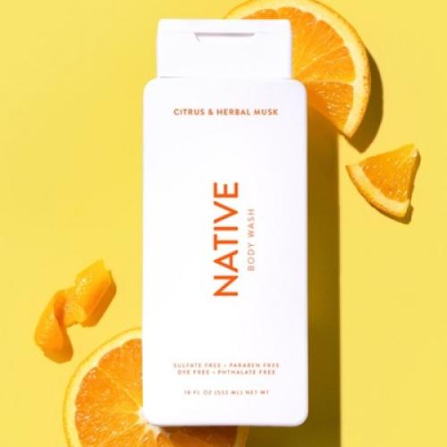 2 pack Native Body Wash - Citrus & Herbal Musk - Sulfate Free - 18 fl oz