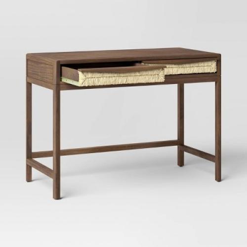Withania Desk with Drawers - Threshold™: Wood Composite, Home Office Furniture, Study Writing Table
