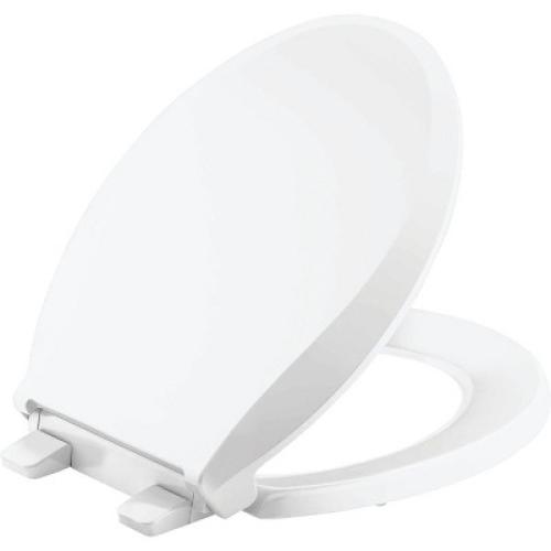 Kohler   ReadyLatch Quiet-Close Round Toilet Seat, White 4639-RL-0
