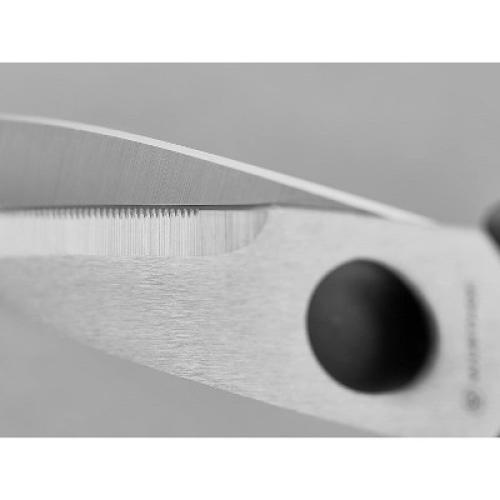 Wusthof Pull-Apart Kitchen Shears Stainless Steel With Serrated Blade and Ambidextrous Handle For Bones, Herbs, and Packaging, Black