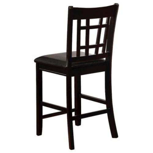 Coaster,Lavon Wood Counter Chair Black and Espresso (Set of 2)