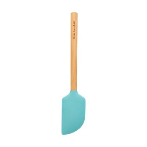 3 Pack...KitchenAid  Bamboo Scraper Spatula Aqua Sky