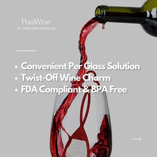 8 Pack PureWine Wand Technology Histamine and Sulfite Filter, Purifier Alleviates Wine Allergies, Stir Stick Aerates Wine, from Grand Fusion. -8 Pack