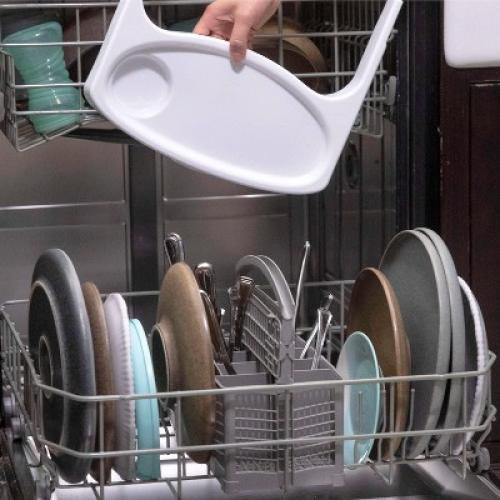 Ingenuity Baby Base 2-in-1 Booster Feeding and Floor Seat with Self-Storing Tray - Slate