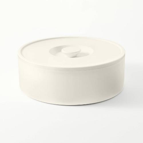 9 Plastic Tortilla Warmer Cream - Figmint™: Microwave & Dishwasher Safe, Round Serving Basket