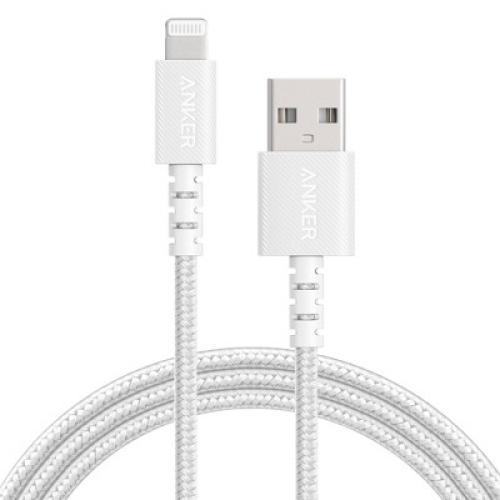 Anker 6' Braided Lightning to USB-A Charging Cable - White