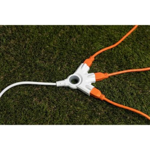 GE Size 50' 3-Outlet EZGrip Grounded Indoor-Outdoor Extension Cord White