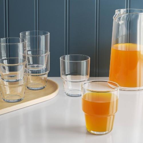 8pk 14 fl oz Stacking Tumblers - Room Essentials™ 5 TUMBLERS 3 MISSING