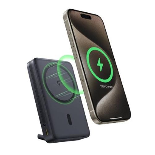 Baseus Nomos Qi2 45W 10000mAh Magnetic Power Bank with Built-In USB-C Cable - Black