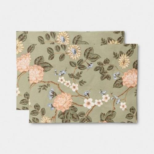 2pk Botanical Floral Placemat - Threshold™