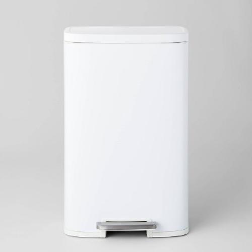 45L Rectangular Step Trash Can White - Brightroom™