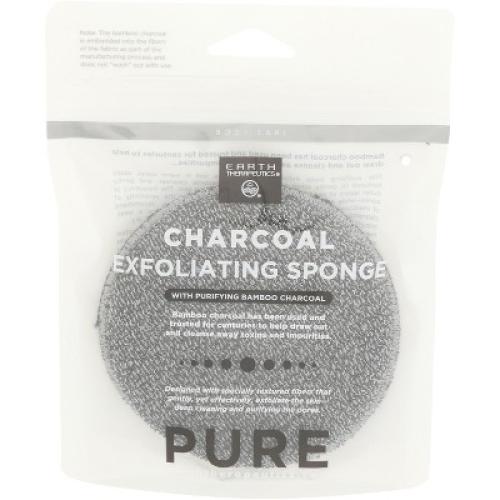 Earth Therapeutics - Charcoal Exfoliating Round Sponge - 1 each