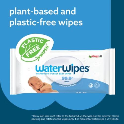 WaterWipes Plastic-Free Original Unscented 99.9% Water Based Baby Wipes - 720ct