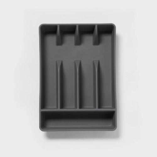 5 Compartment Plastic Plastic Drawer Organizer Gray - Brightroom™