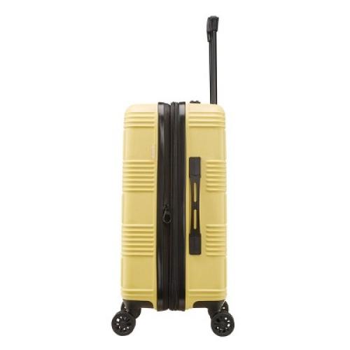 American Tourister NXT Checkered Hardside Carry On Spinner Suitcase - Yellow