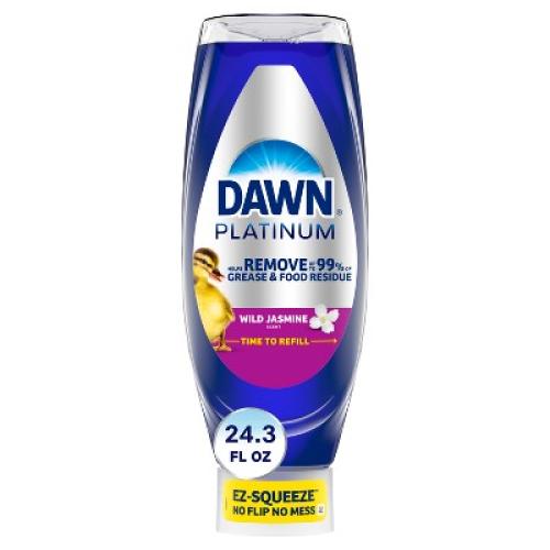 2 Pack Dawn Platinum Ez Squeeze Dishwashing Liquid - Wild Jasmine - 24.3 fl oz